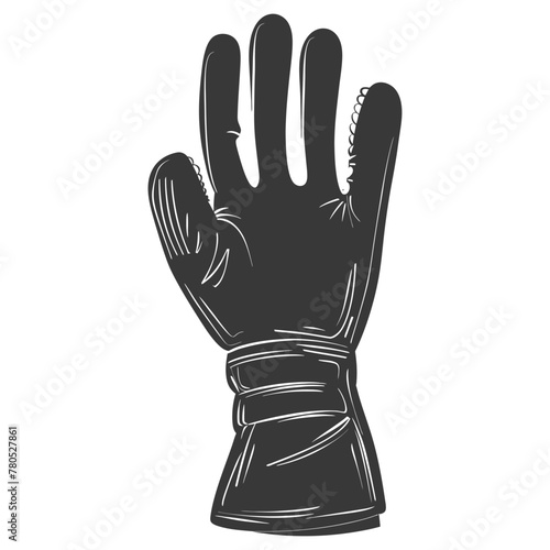 Silhouette oven glove black color only full