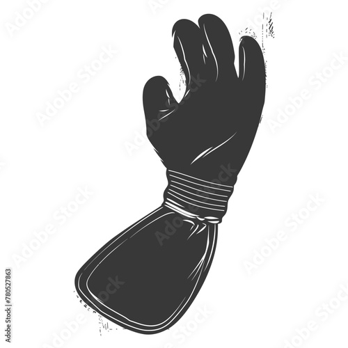 Silhouette oven glove black color only full