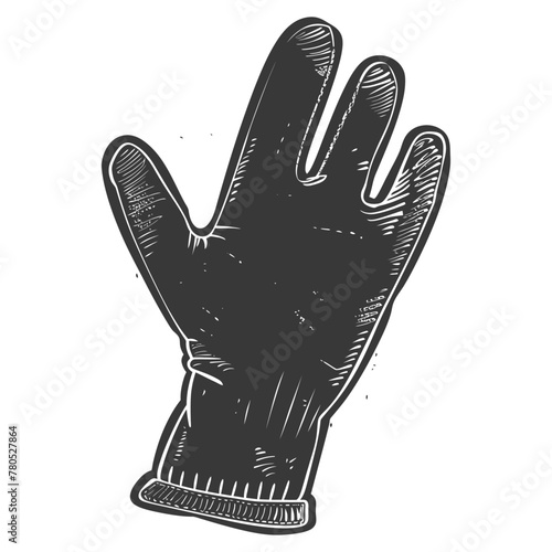 Silhouette oven glove black color only full