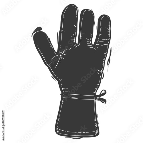 Silhouette oven glove black color only full