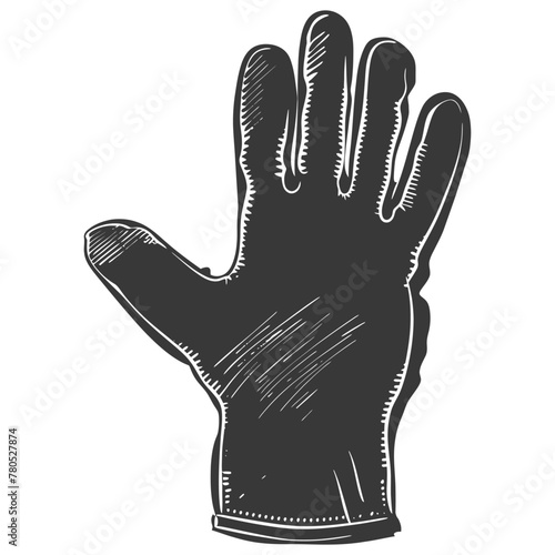 Silhouette oven glove black color only full