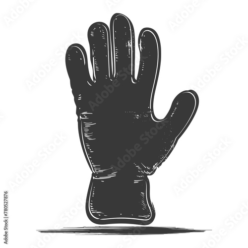 Silhouette oven glove black color only full