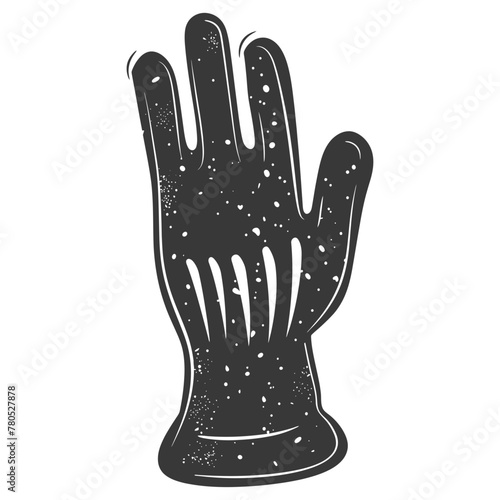 Silhouette oven glove black color only full