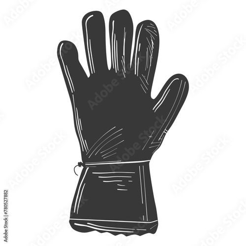 Silhouette oven glove black color only full