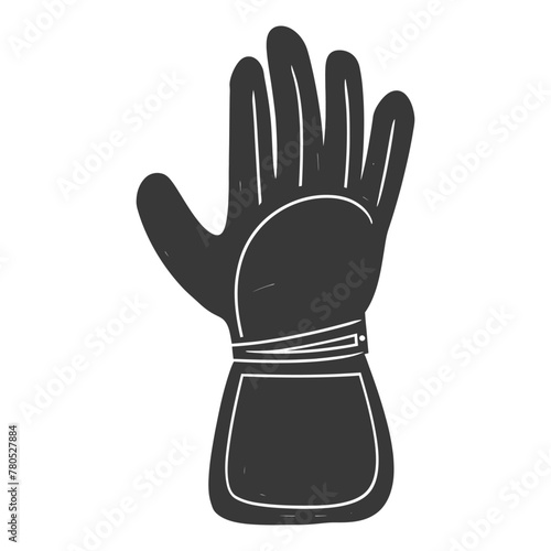Silhouette oven glove black color only full