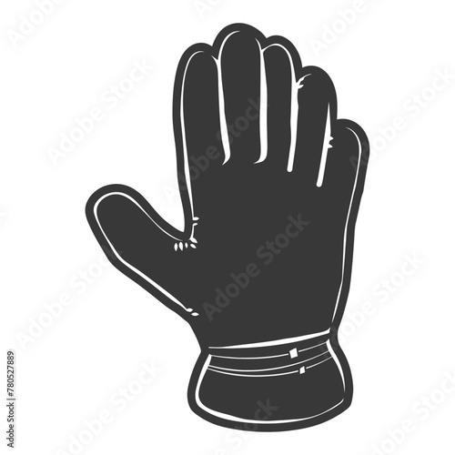 Silhouette oven glove black color only full