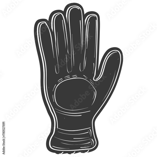 Silhouette oven glove black color only full