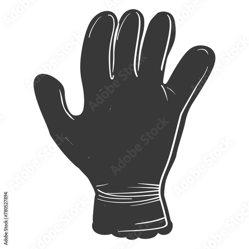 Silhouette oven glove black color only full