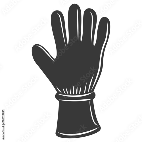 Silhouette oven glove black color only full