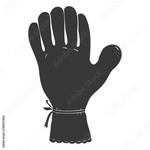 Silhouette oven glove black color only full