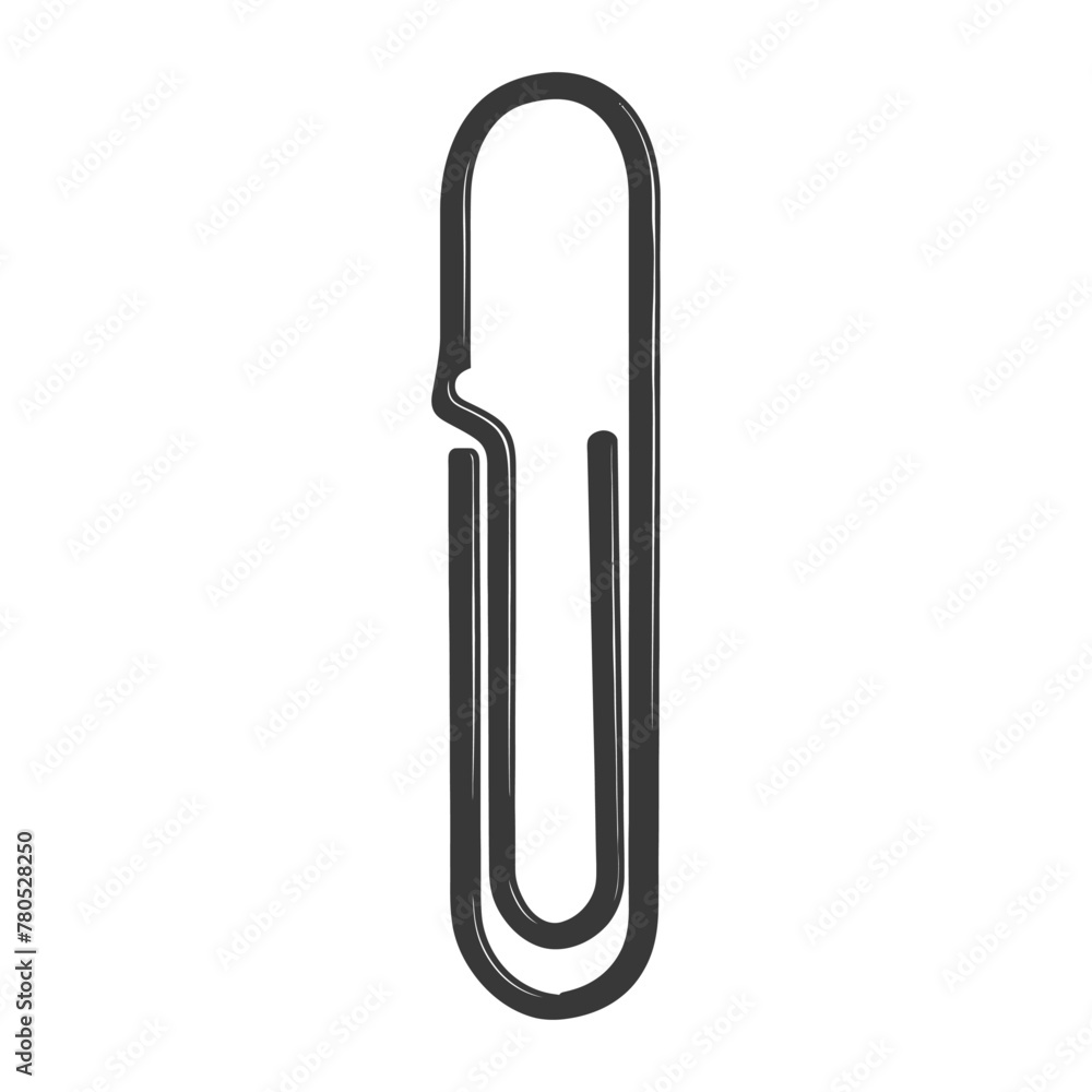 Silhouette paper clip black color only Silhouette paper clip black color only