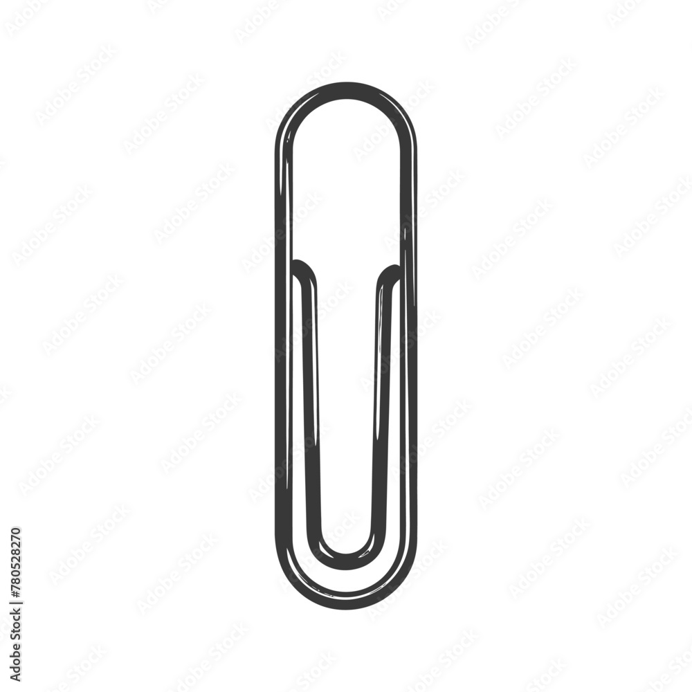 Silhouette paper clip black color only Silhouette paper clip black color only