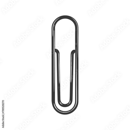 Silhouette paper clip black color only