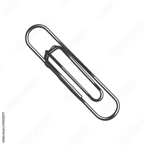 Silhouette paper clip black color only