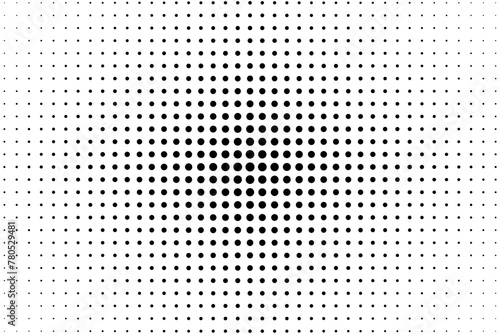 Abstract Black Dots Circle Background