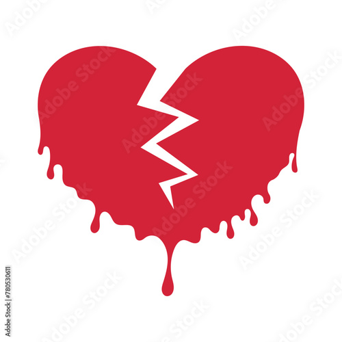 Broken Heart Dripping Flat