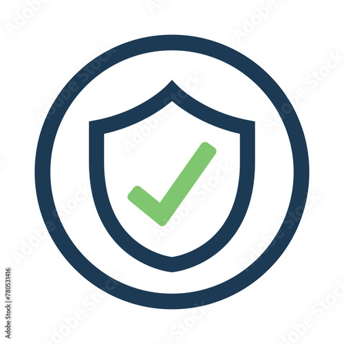 Check Mark Shield In Circle