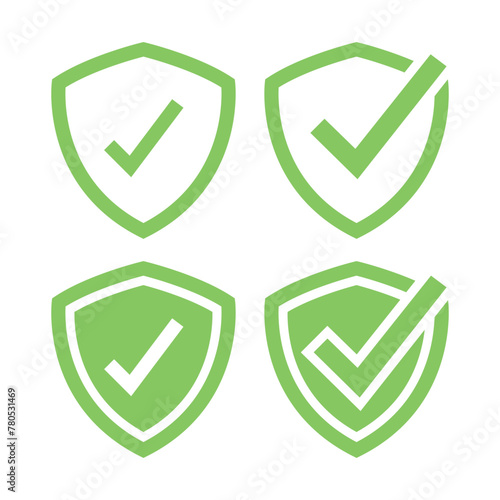 Check Mark Shields Outline And Glyph