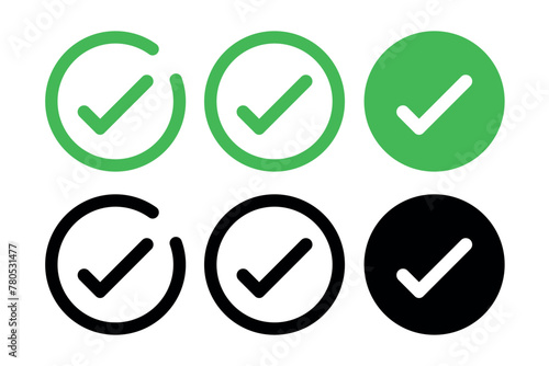 Check Mark Signs Circles