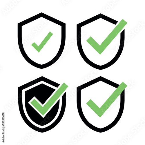 Check Mark Shields Set Multiple Styles