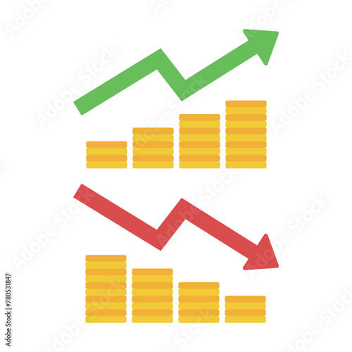 Coins Stack Chart Profit And Loss