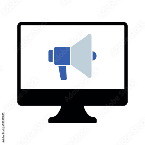 Computer Glyph With Megaphone