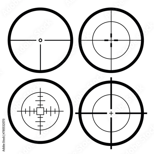 Set of Four Crosshairs