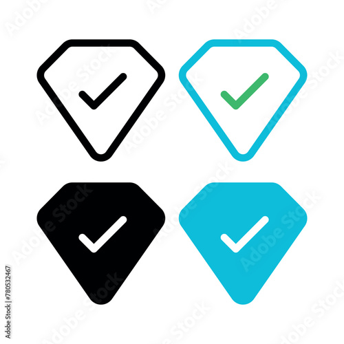 Diamond With Check Marks