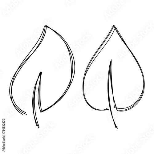 Doodle Lines Leaves Two