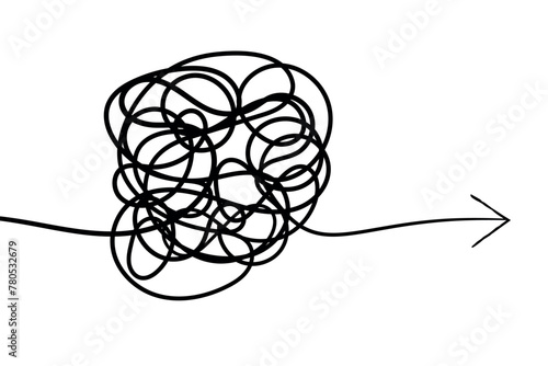 Doodle Scribble Ball Arrow