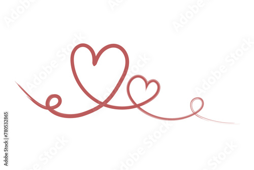 Double Heart Paint Stroke