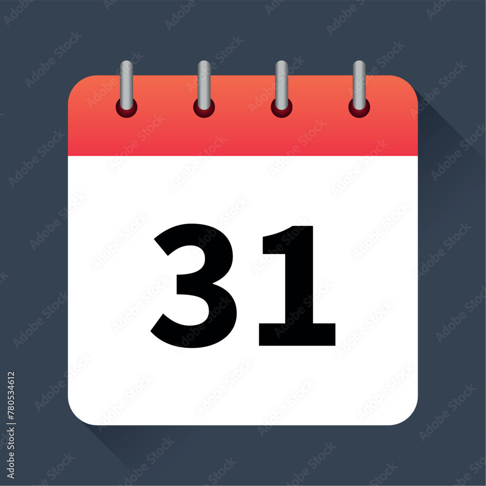 Fototapeta premium Gradient Red Calendar