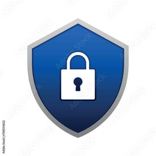 Gradient Shield With Padlock