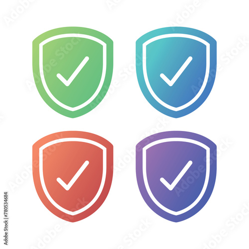 Gradient Shields Set Multiple Colours