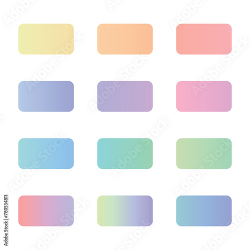 Gradients Set Pastel Colours