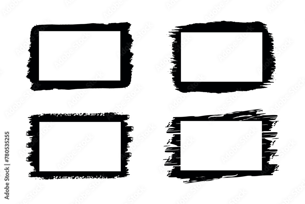 Grunge Paint Rectangle Frames Grunge Paint Rectangle Frames