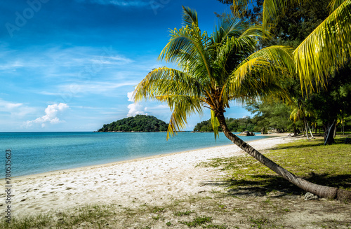 Obraz na płótnie Beach scene on the island of Langkawi w salonie