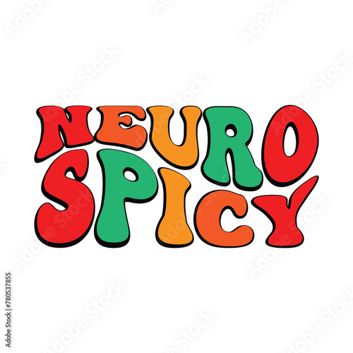 Neuro Spicy Design Vector Illustration Clipart 
