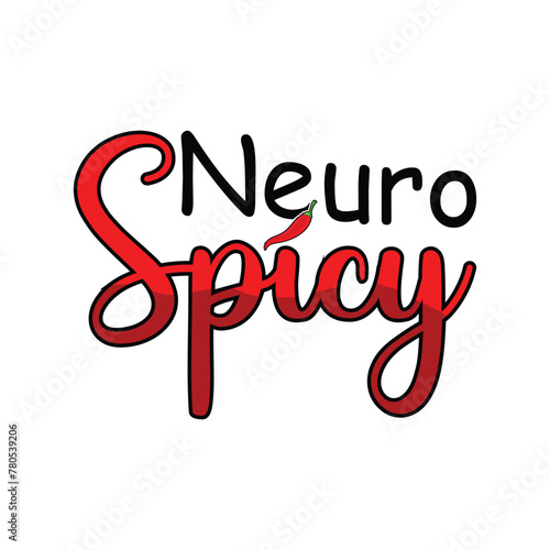 Neuro Spicy Design Vector Illustration Clipart 