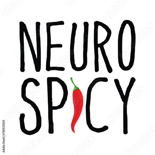 Neuro Spicy Design Vector Illustration Clipart 
