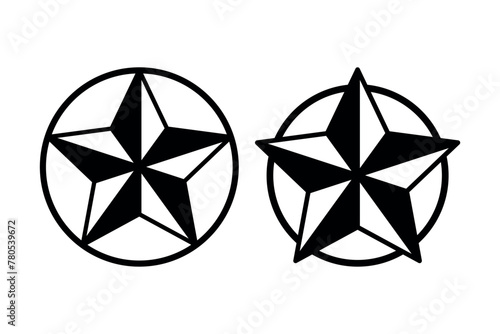 Half Glyph Star Circles Set