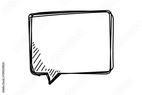 Hand Drawn Doodle Message Bubble