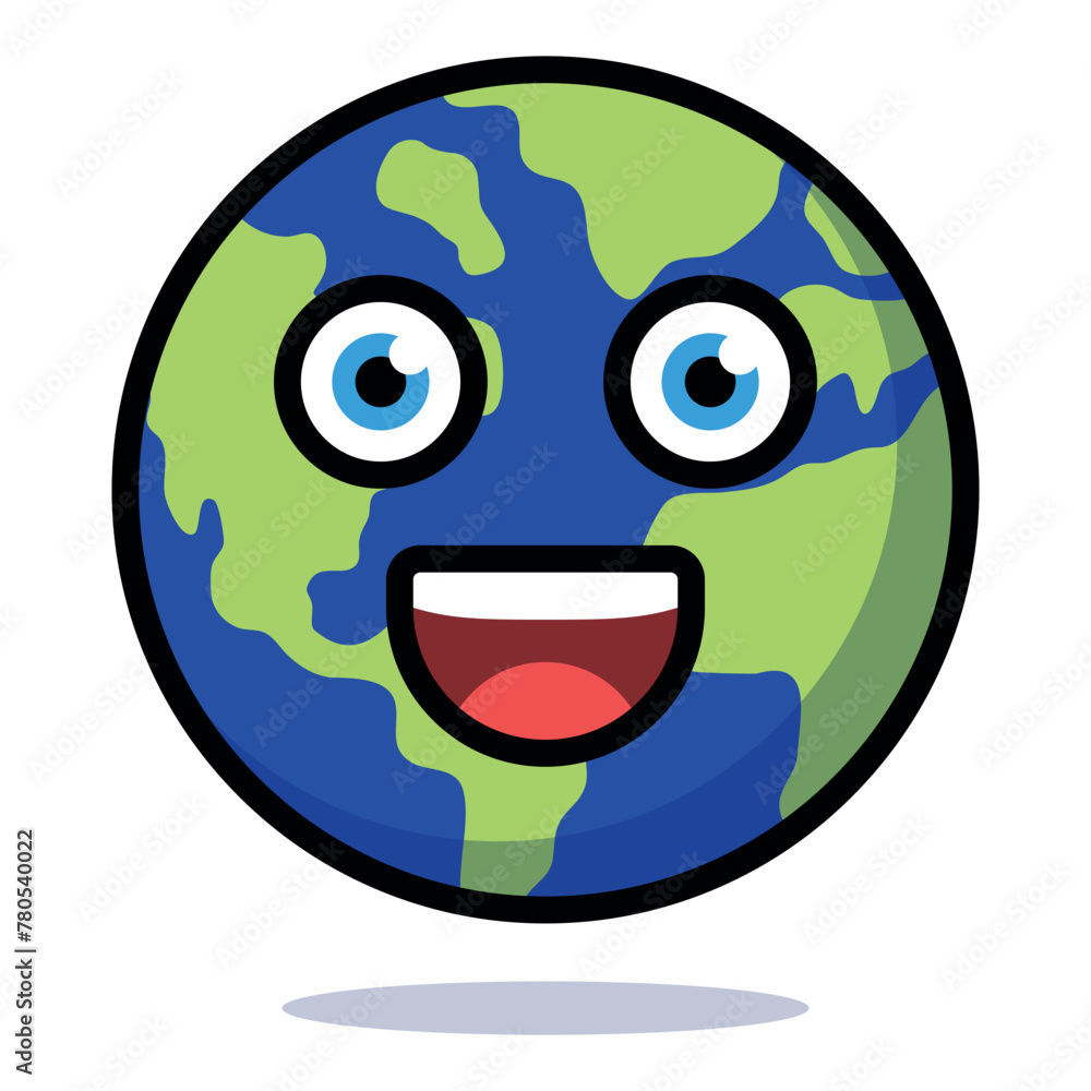 Obraz premium Happy Globe Cartoon