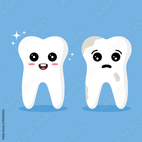 Happy And Sad Tooth Emoji
