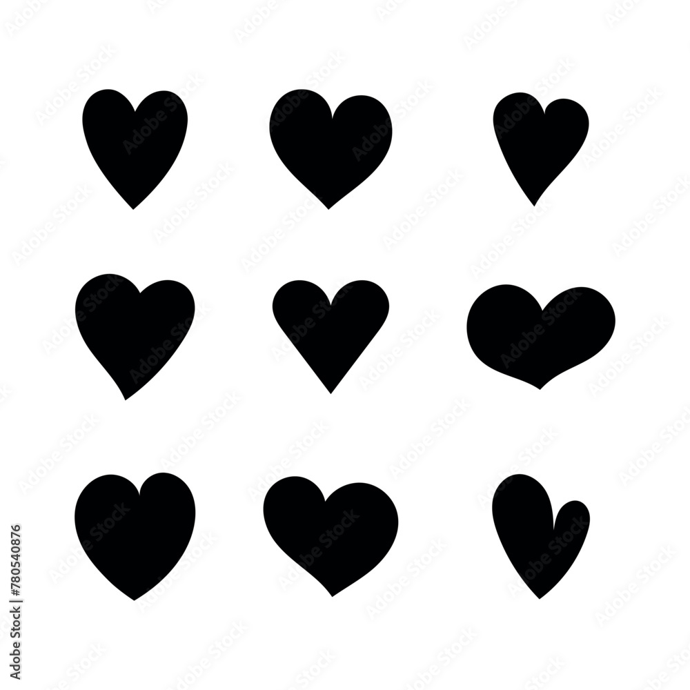 Hearts Silhouettes Set Hearts Silhouettes Set