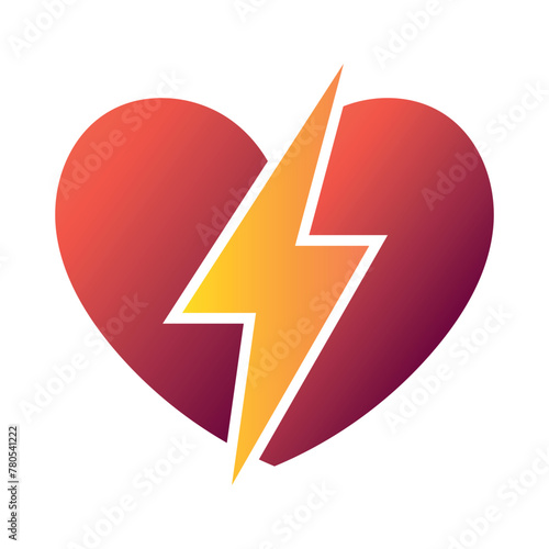 Lightning Bolt Heart Gradient