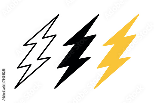 Lightning Bolts Set of Three