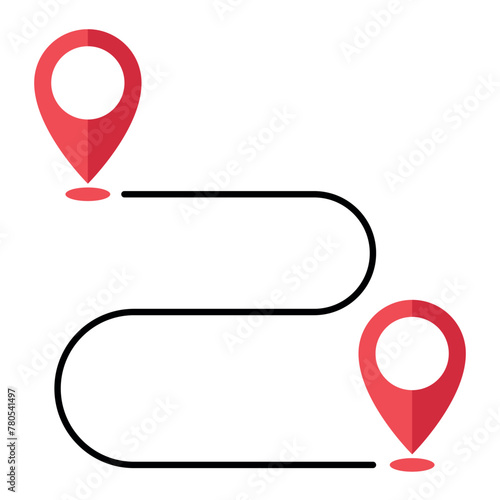Location Pins Route