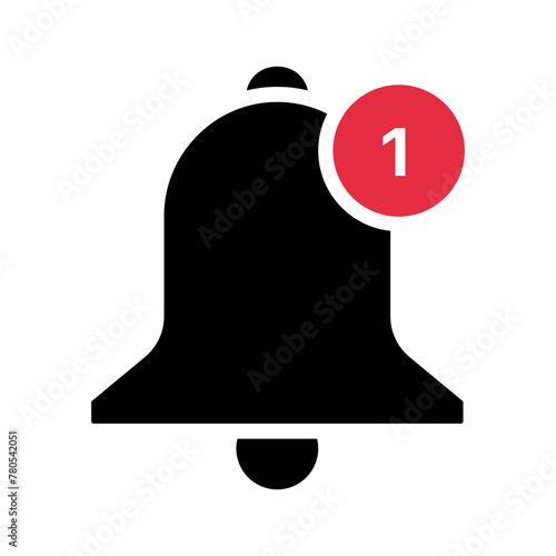 Notification Bell With Red Notification
