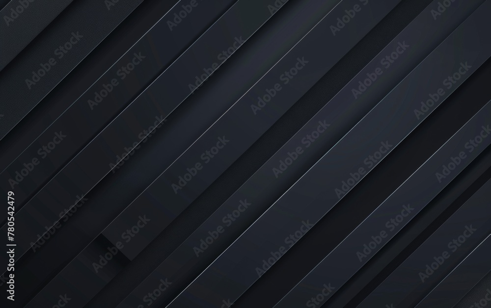 Obraz premium Dark deep black dynamic abstract vector background with diagonal lines. Modern creative premium gradient